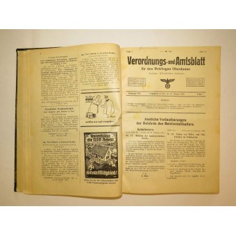 Regulierungs- und Amtsblatt des Reichsgaues Oberdonau - 1943. Espenlaub militaria